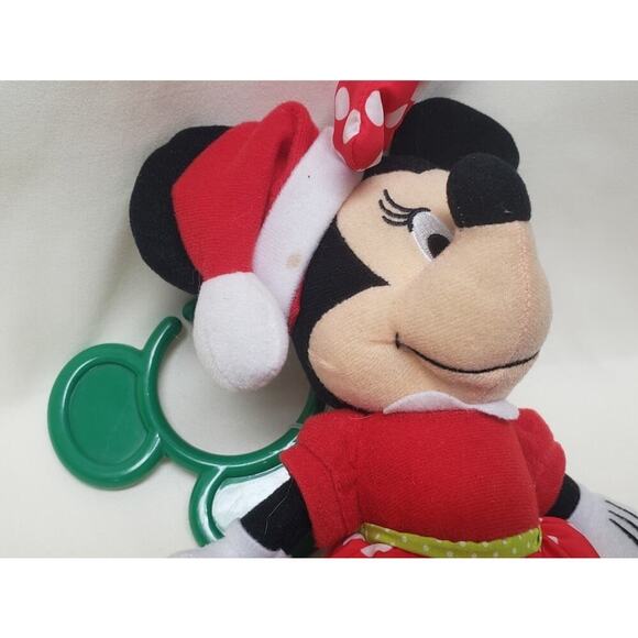Disney Baby Minnie Mouse On The Go Activity Teething Toy Santa Hat & Candy Cane - Picture 8 of 12